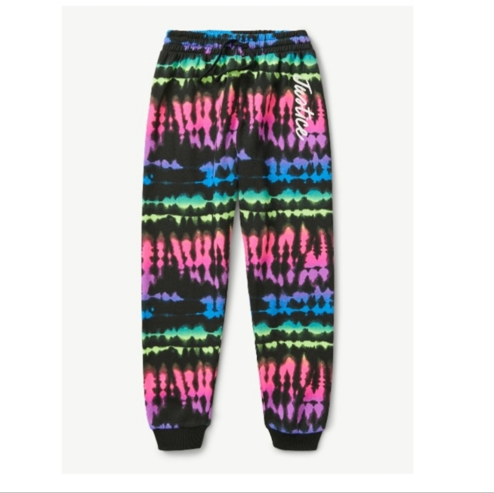 NWT Justice Girls Fleece Joggers Medium (10)